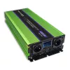 Qoltec Monolith Spannungswandler | Batterieladung | USV | 2000W | 4000W | 12V auf 230V | Reine Sinuswelle | LCD schwarz-grün
