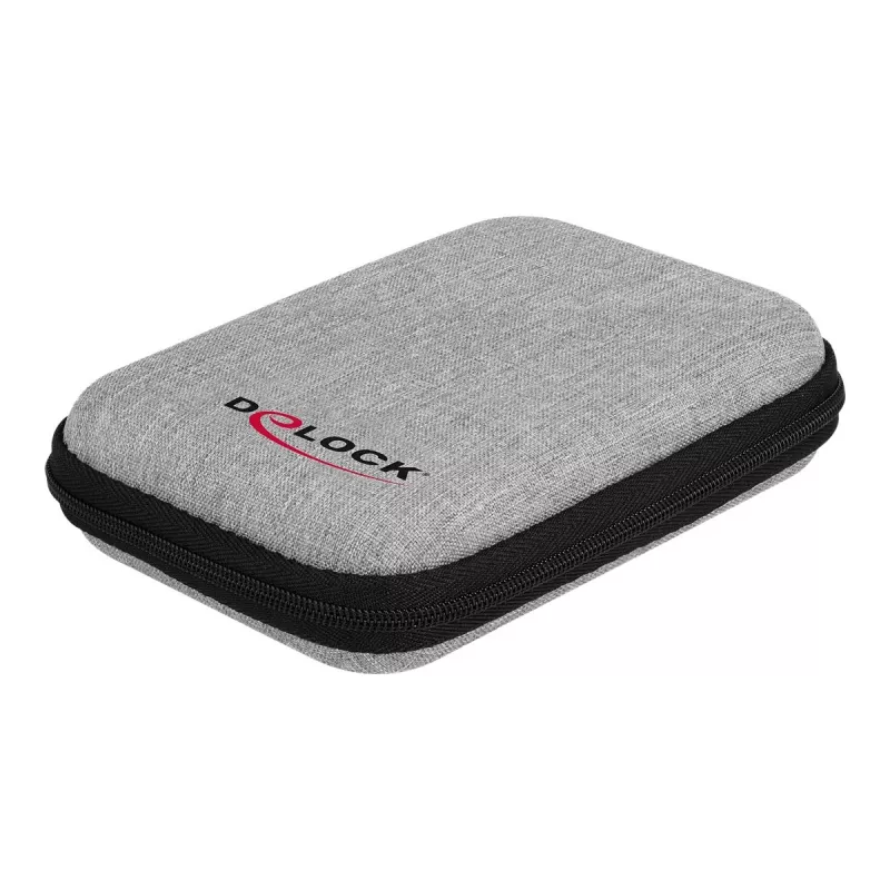 DeLOCK Schutztasche für 2,5-Zoll-SSDs, externe Gehäuse und Festplatten bis 12 x 8 x 2 cm