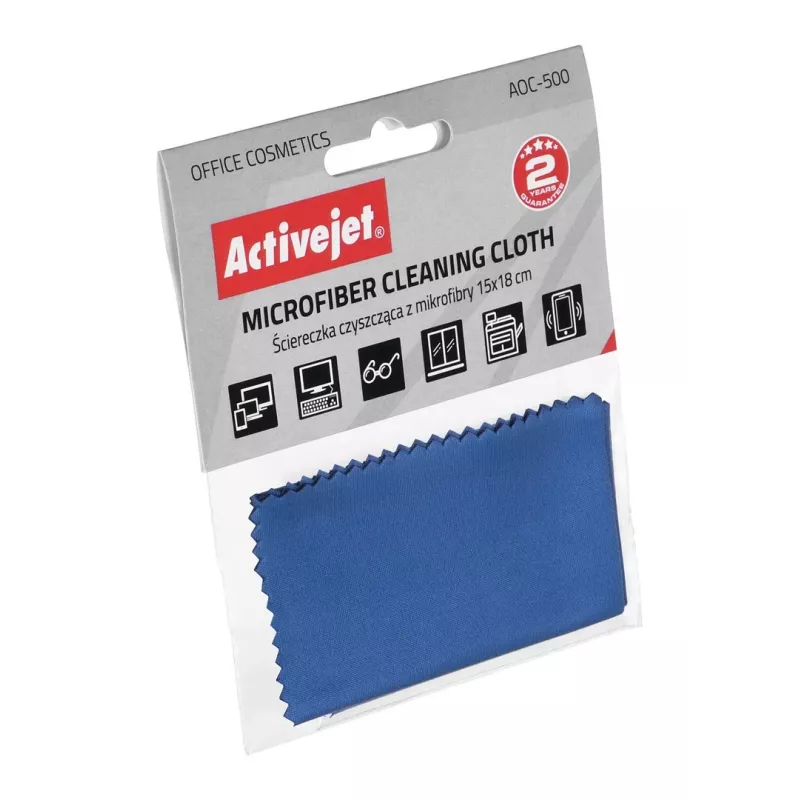 Reinigungstuch ActiveJet AOC-500 Mikrofaser 15×18 cm, Anti-Fingerabdruck, kratzfrei