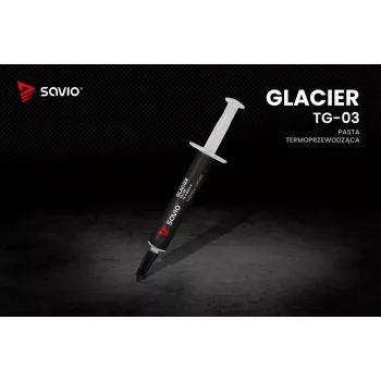 Wärmeleitpaste SAVIO TG-03 1 g — 13,5 W/m·K, grau, inklusive Applikator und Spatel