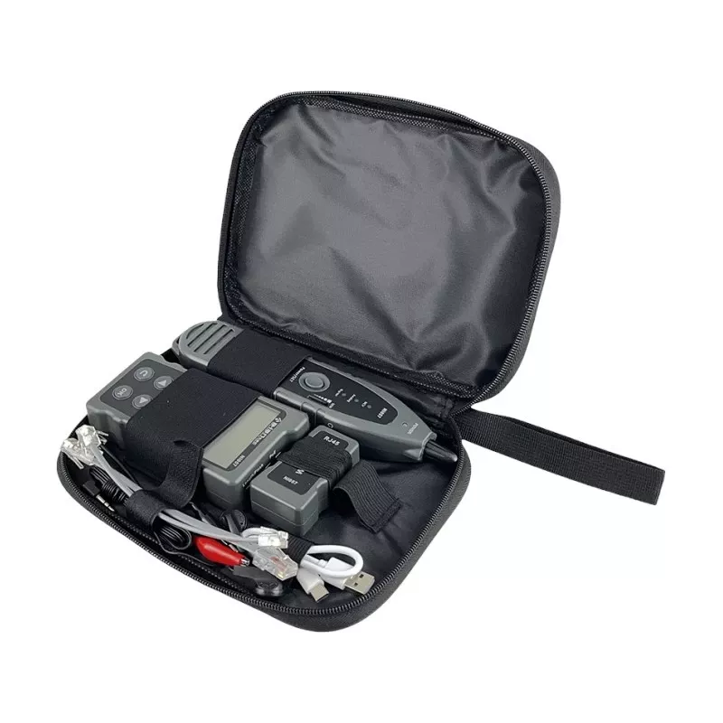 UTP/STP-Kabeltester A-LAN NI057 mit PoE-Erkennung, Kabellängenmessung, RJ-45-Unterstützung, LCD- und LED-Anzeigen