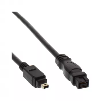 FireWire 400 auf 800 Kabel InLine 34901 1m Stecker/Stecker Schwarz