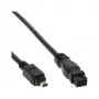 FireWire 400 auf 800 Kabel InLine 34901 1m Stecker/Stecker Schwarz