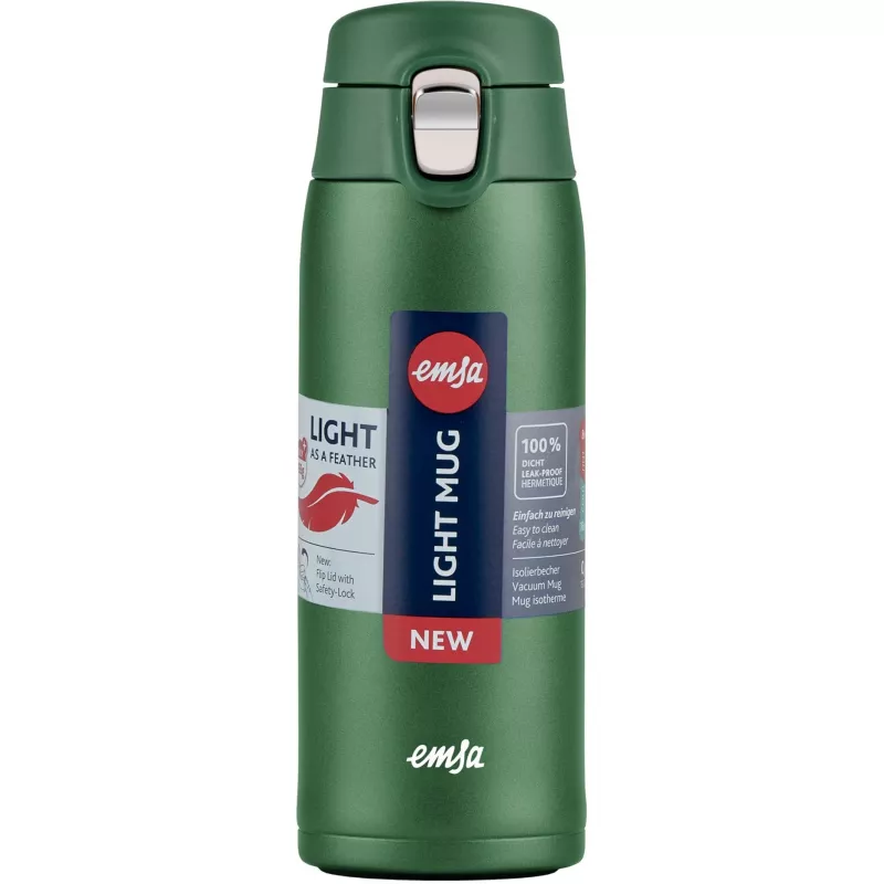 Reisebecher EMSA N2151900, dunkelgrün, 0,4 L, Klappdeckel