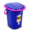 GreenBlue GB320BR 19L tragbarer Camping-Toiletteneimer Reise Festival mit Griff abnehmbarer Sitz - Marineblau & Pink