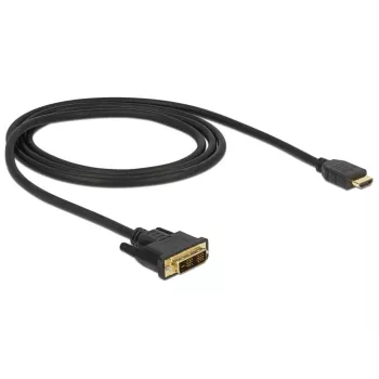 Videokabel-Adapter DeLOCK 85582 1 m HDMI Typ A DVI-D Schwarz