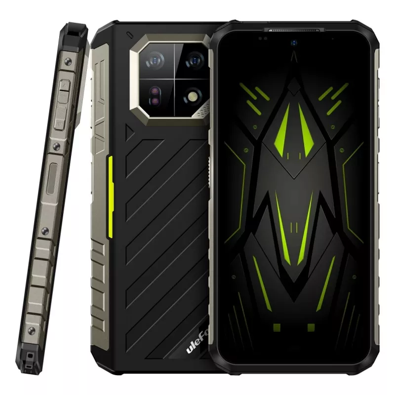 Robustes Smartphone UleFone Armor 22 4G, 9 GB RAM, 128 GB Speicher, IP69K, Grün