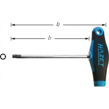 Hazet Workshop Torx-Schraubendreher Größe T 25 Klingenlänge: 110 mm (828-T25)