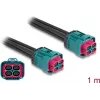 DeLOCK Kabel HDMTD Z Quad-Buchse auf HDMTD Z Quad-Buchse 1 m IP67 Schutzklasse