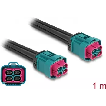 DeLOCK Kabel HDMTD Z Quad-Buchse auf HDMTD Z Quad-Buchse 1 m IP67 Schutzklasse