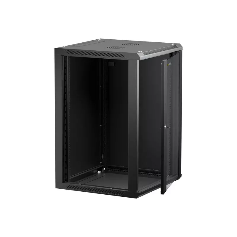 Wandmontagerack Netrack 019-180-66-022 Schwarz 18U