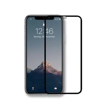 Blickschutzfilter Woodcessories Privacy Filter Premium Glass für iPhone Xr 3D