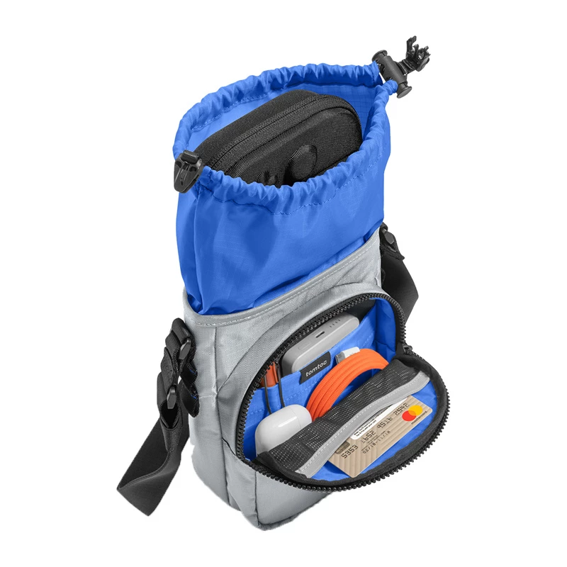 Tragetasche Tomtoc GameOn-G50 Switch 2 JoyCarry Sling grau für Nintendo Switch-Zubehör