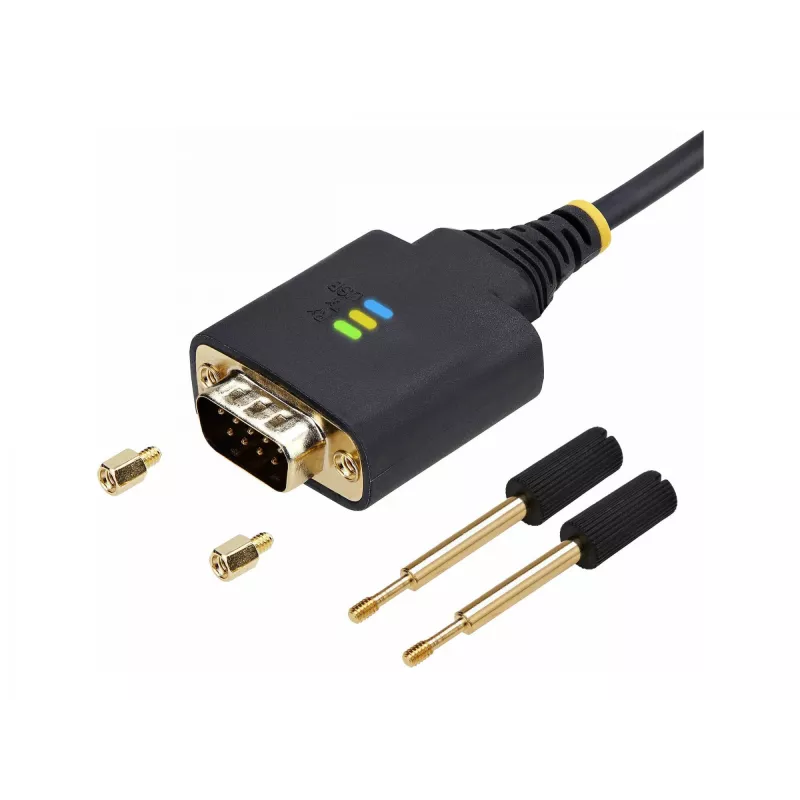StarTech.com 13ft (4m) 2-Port USB-zu-Seriell-Adapterkabel, austauschbare DB9-Schrauben/Muttern, COM-Retention, USB-A auf DB9 RS232, FTDI, Level-4 ESD-Schutz, Windows/macOS/ChromeOS/Linux – Robuste TPE-Konstruktion