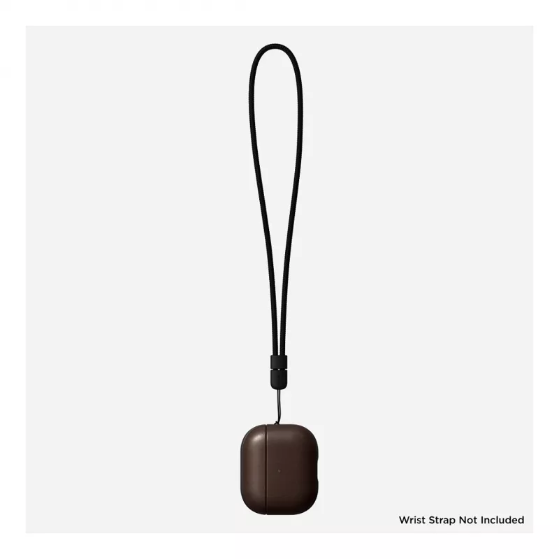 Leder-AirPods-Hülle Nomad V3 Rustic Brown — schützende Lederabdeckung für das AirPods-Ladecase