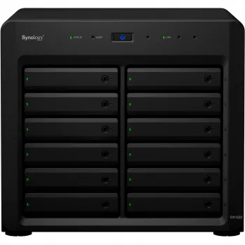 HDD/SSD-Gehäuse Synology DX1222 12 Laufwerke 192 TB Schwarz