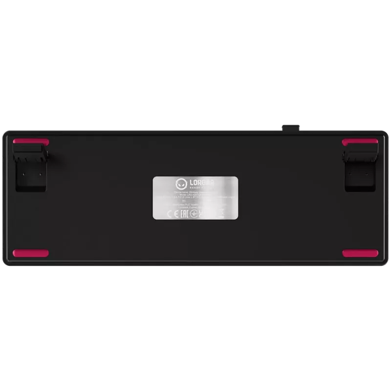 LORGAR KBP70MW, Kabellose 65% Mechanische Gaming-Tastatur Pro, Schwarz/Rot, EN-Layout