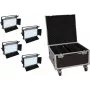 LED-Panel-Set EUROLITE PLL-480 CW/WW 4x mit Case – 4 Einheiten, einstellbar kalt-/warmweiß