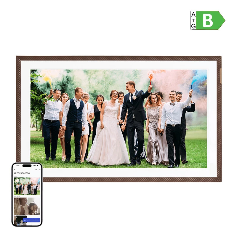 Arzopa D156 (braun) 15,6 Zoll digitaler Bilderrahmen