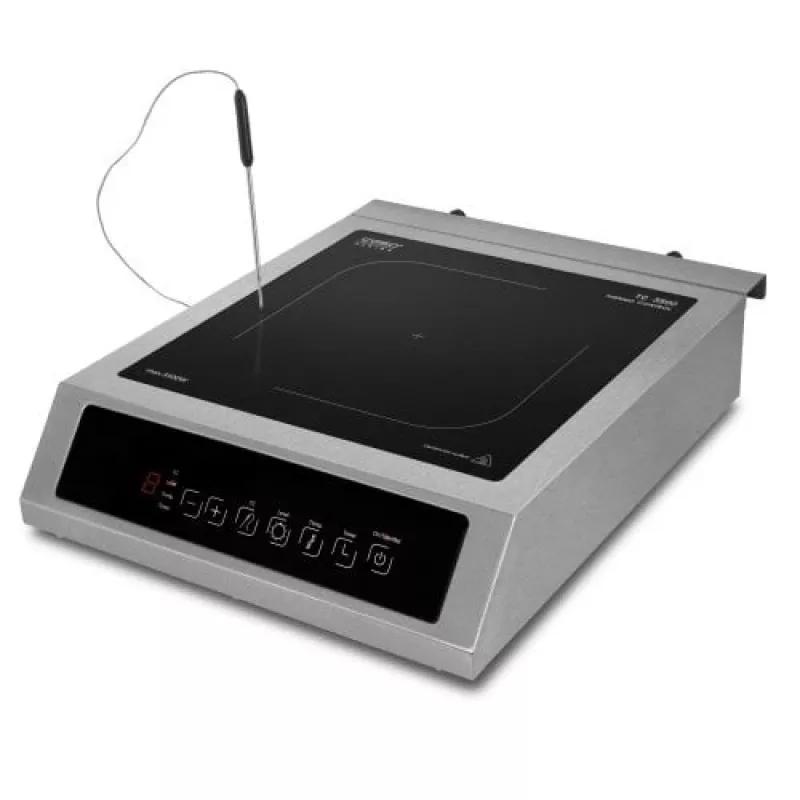 Caso | Thermo Control Hob | TC 3500 | Anzahl der Kochzonen 1 | Touch-Steuerung | Schwarz/Edelstahl | Induktion