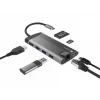 NATEC Fowler Plus USB Type-C Schwarz Grau MicroSD SD Hub