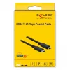 Delock - USB-Kabel - USB-C (M) zu USB-C (M) - USB4 / Thunderbolt 3 / DisplayPort - 20 V - 5 A - 80 cm - Unterstützt Power Delivery 3.0, unterstützt 8K 60 Hz (7680 x 4320), Unterstützung