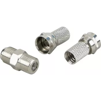 Koaxial-Steckverbinder Schwaiger KVBS70 531 Stecker Buchse Nickel 3 Stk.