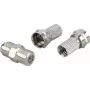 Koaxial-Steckverbinder Schwaiger KVBS70 531 Stecker Buchse Nickel 3 Stk.