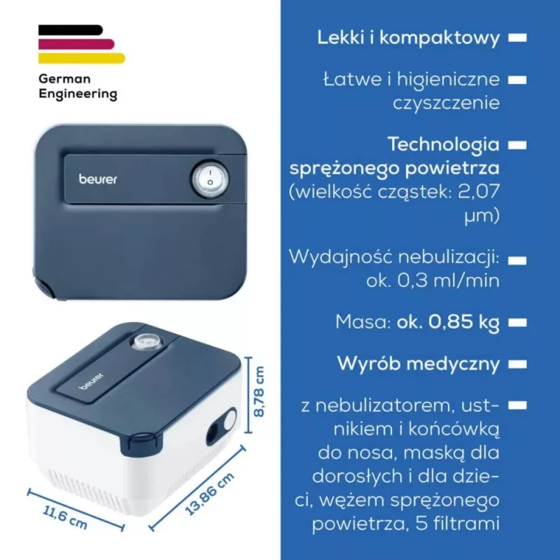 Tragbarer Inhalator Beurer IH16 Vernebler für Asthma und Atemtherapie