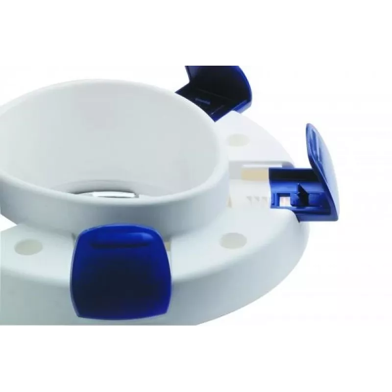 Toilettensitzerhöhung HERDEGEN Sahag 580540 Blau Weiß rund 410×420×110 mm Polypropylen, max. Belastung 185 kg