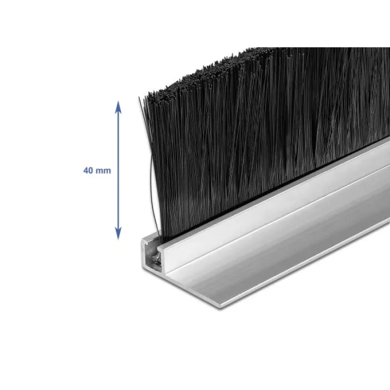 Bürstenleiste DeLOCK 66652 40 mm mit Aluminiumprofil abgewinkelt