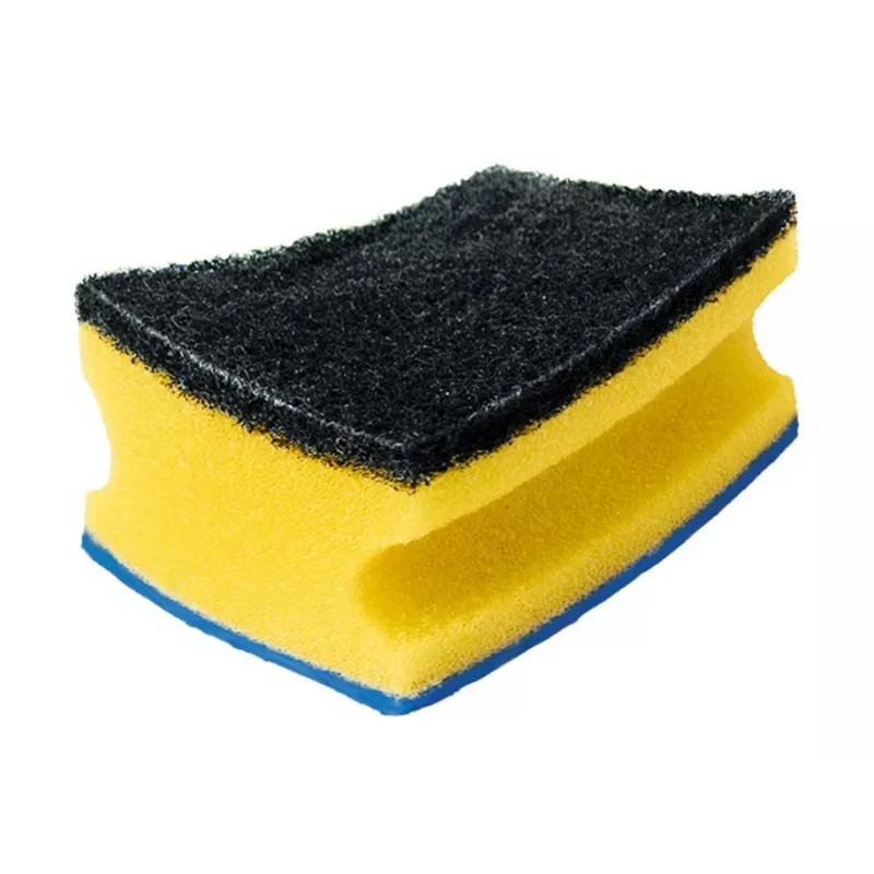 Schwamm VILEDA Rechteckig Faser, Handwäsche, gelb/schwarz/blau, 3er-Pack