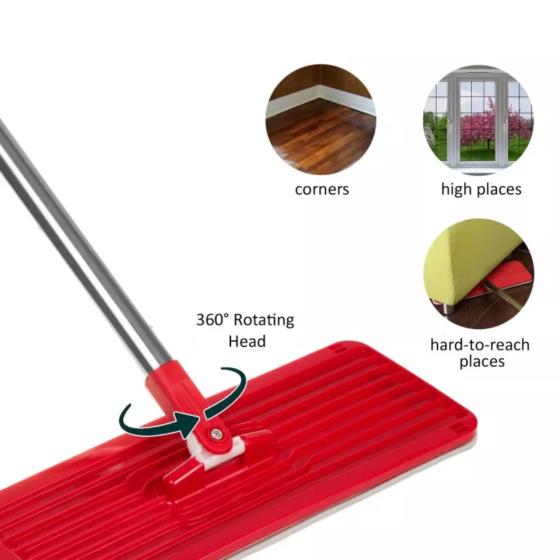 GB870 MaxiClean Flachwischer-Set mit 2-in-1-Reinigungseimer 5,7L Wischset Bodenwischer Reinigungssystem Reiniger 360° drehbarer Wischkopf