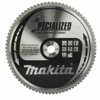 MAKITA KREISSÄGEBLATT 355x30x80Z SPEZIALISIERT FÜR SANDWICHPLATTEN
