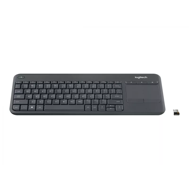 Logitech Wireless Touch Keyboard K400 Plus - Tastatur - kabellos - 2,4 GHz - Tschechisch - Schwarz