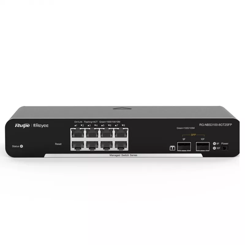 Ruijie Networks RG-NBS3100-8GT2SFP Netzwerk-Switch Managed L2 Gigabit Ethernet (10/100/1000) Schwarz