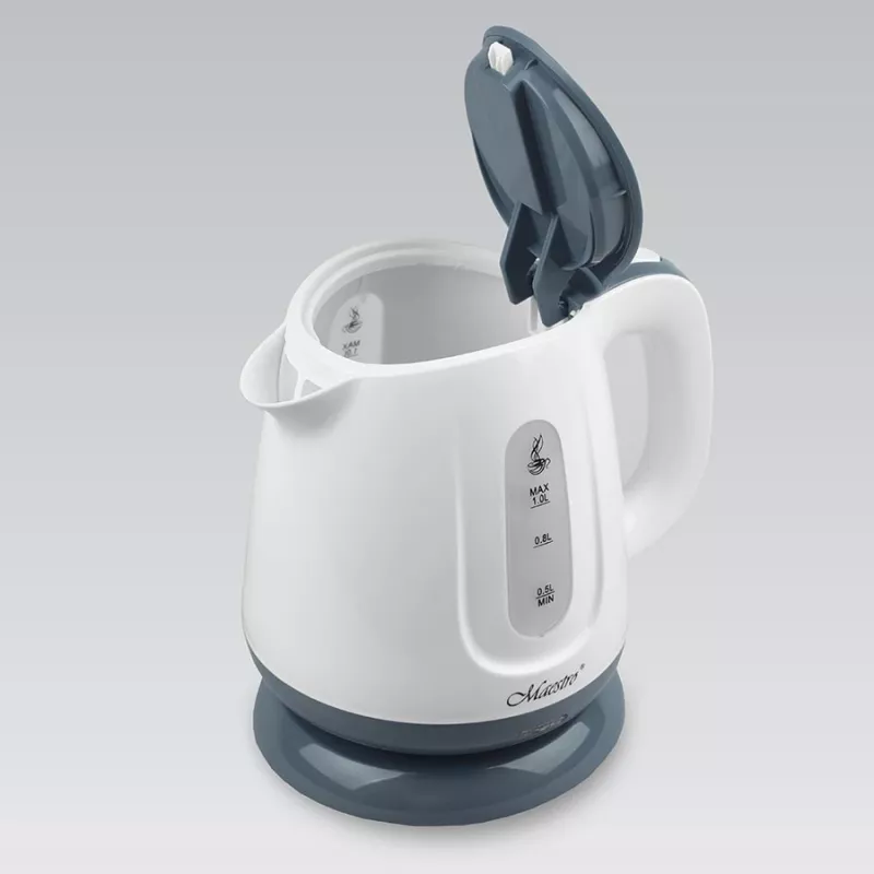 Elektrischer Wasserkocher Feel Maestro 1 l 1100 W Grau Weiß