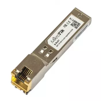 Netzwerk-Switch-Modul MikroTik S-RJ01 — 1× Gigabit-Ethernet (RJ-45), 1000 Mbit/s, 1,25 Gbit/s Datenrate, 0,1 km Übertragung