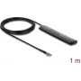 Externe LTE-Antenne DELOCK 90711 TS9-Stecker 1.5 dBi omnidirektional fest mit 1 m RG-174-Kabel zur klebenden Außenmontage, schwarz