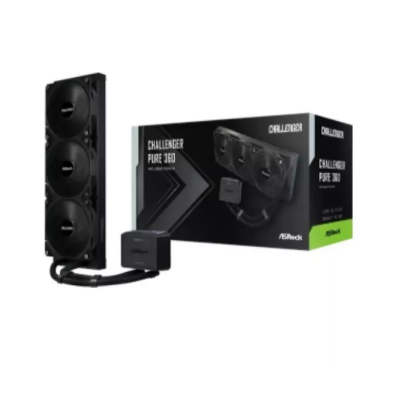 Flüssig-CPU-Kühler ASROCK Challenger Pure 360 Schwarz — 360-mm-Radiator, geschlossener AIO