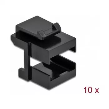 Keystone-Abdeckung DeLOCK 86806 schwarz für Glasfaser-Koppler 10 Stück