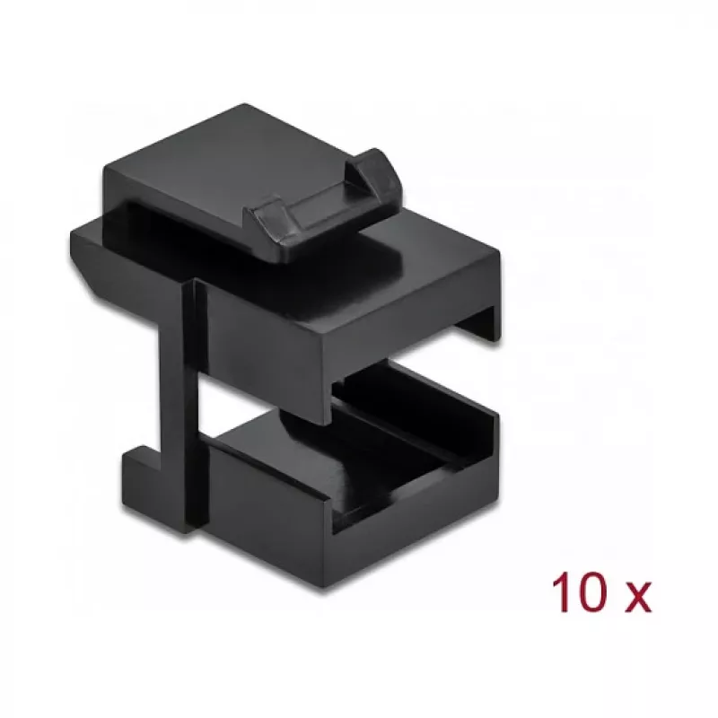 Keystone-Abdeckung DeLOCK 86806 schwarz für Glasfaser-Koppler 10 Stück