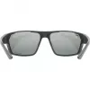 Polarisierte Sonnenbrille Uvex Sportstyle 233 P - Schwarz matt/Litemirror Silber