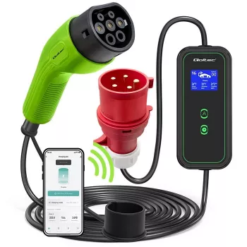 Elektroauto-Ladegerät QOLTEC 52478 11 kW Typ-2-Stecker 5 m Kabel