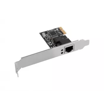 Interne Ethernet-Netzwerkkarte LANBERG PCE-1GB-201, PCI Express, 1× RJ-45 Gigabit (1000 Mbit/s), schwarz