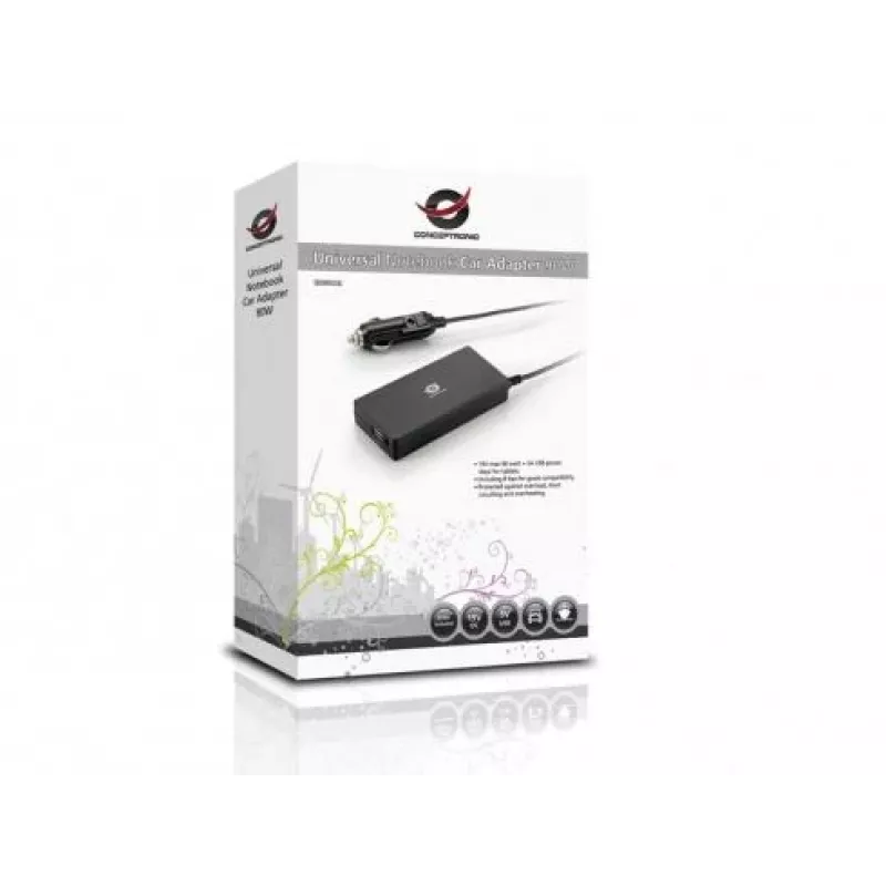 Conceptronic CNB90CAR Netzteil Auto 90 W Schwarz