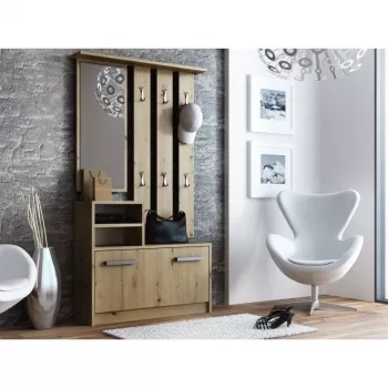 Oberschrank für den Eingangsbereich GAR ARTISAN — Eichenoptik, 1 Drehtür