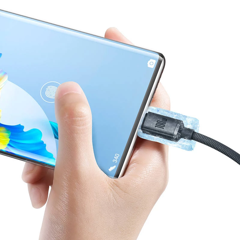 Baseus Crystal Shine Kabel USB auf USB-C, 100W, 2m (schwarz)