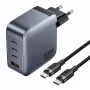 Vention Power Charger TZ-FETH0-EU 3× USB-C + 1× USB-A 100W, PD bis zu 30W pro C, Eingang 100–240V