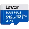 MicroSDXC-Speicherkarte Lexar BLUE PLUS 512 GB, UHS‑I, Lesen 170 MB/s, U3/V30